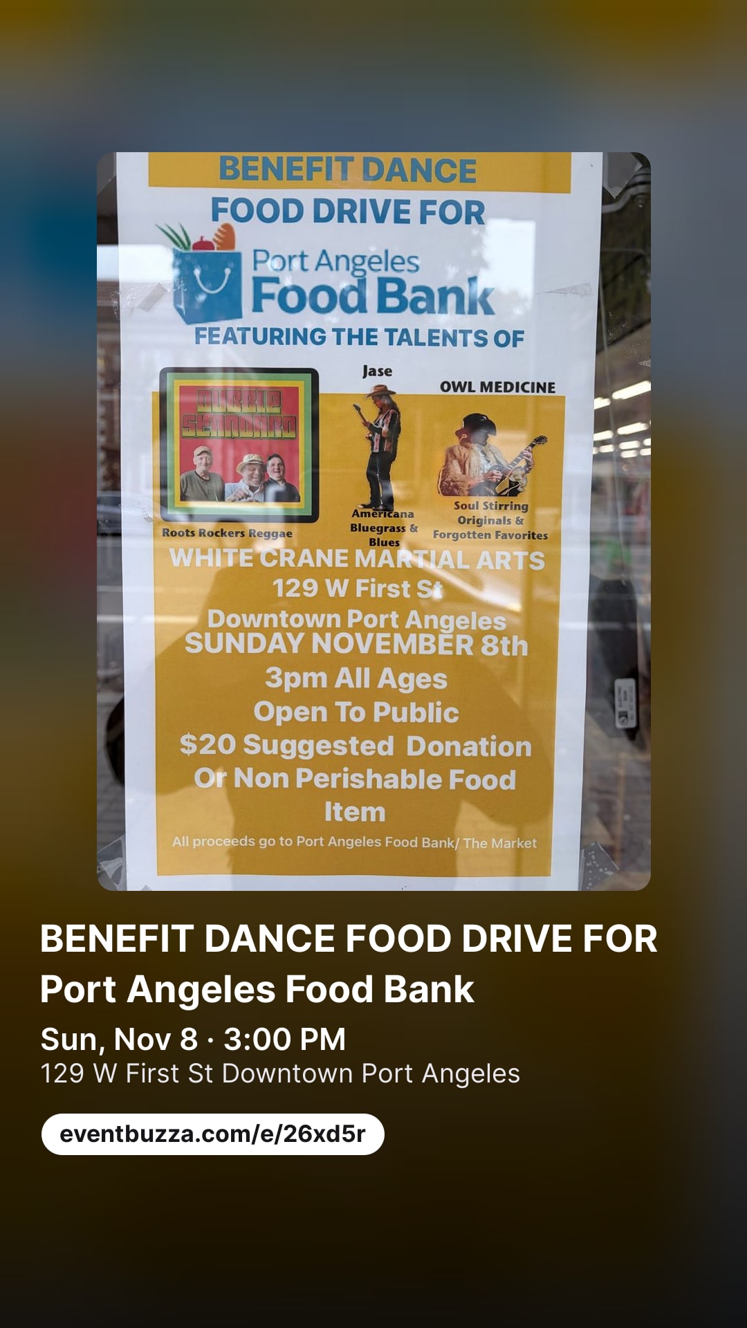 Story picture for BENEFIT DANCE FOOD DRIVE FOR Port Angeles Food Bank