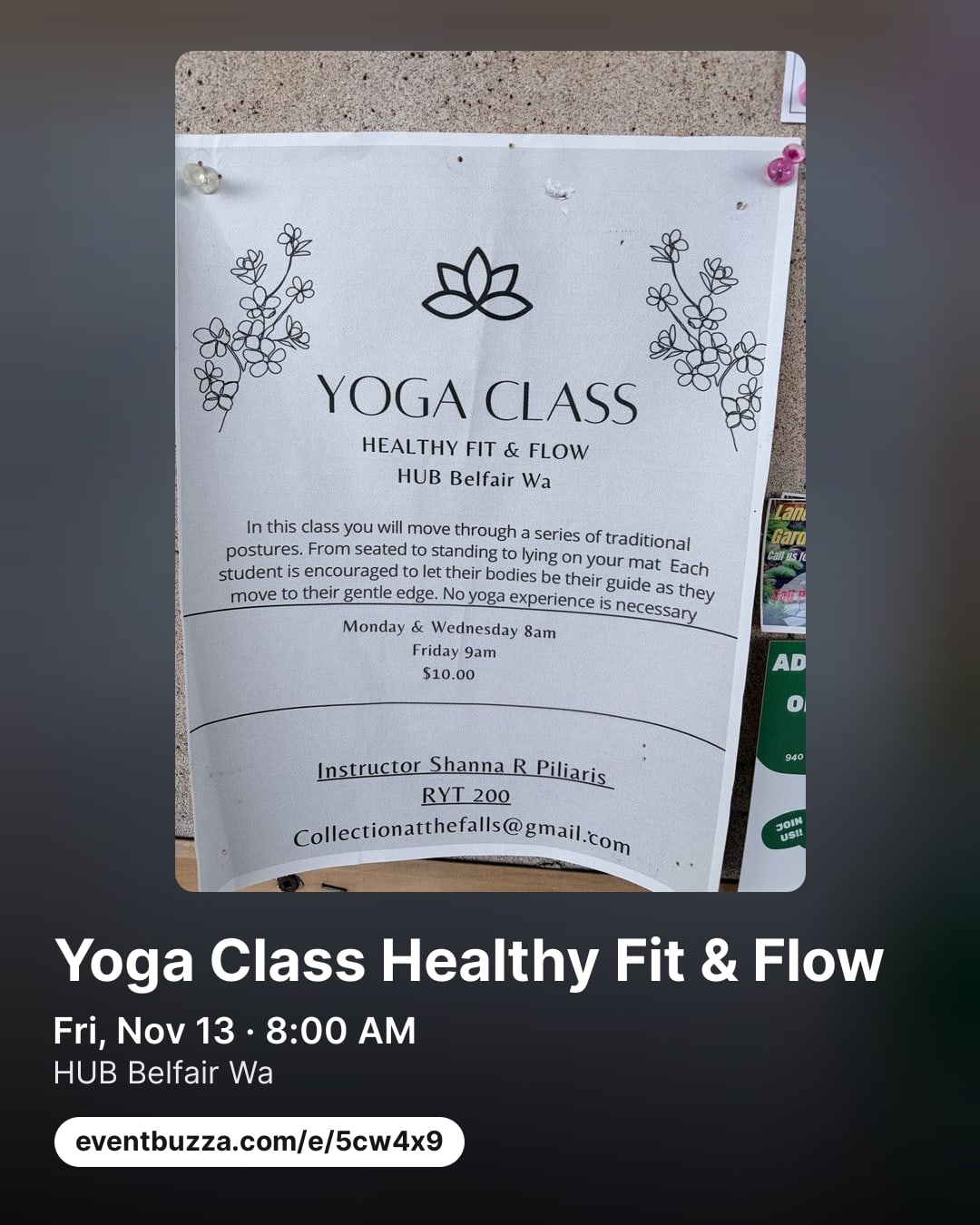 Post picture for YOGA CLASS HEALTHY FIT & FLOW