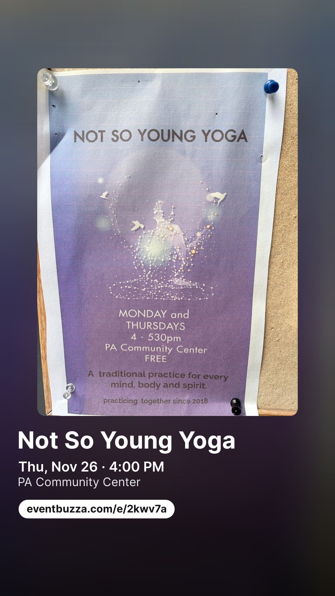 Story picture for NOT SO YOUNG YOGA