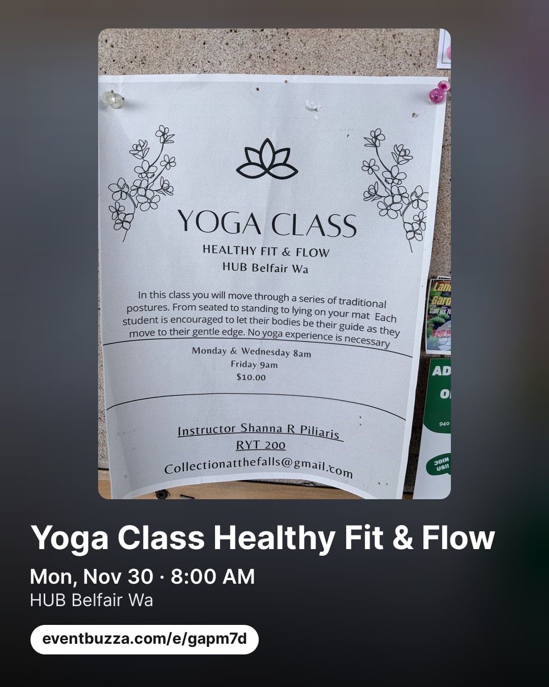 Post picture for YOGA CLASS HEALTHY FIT & FLOW