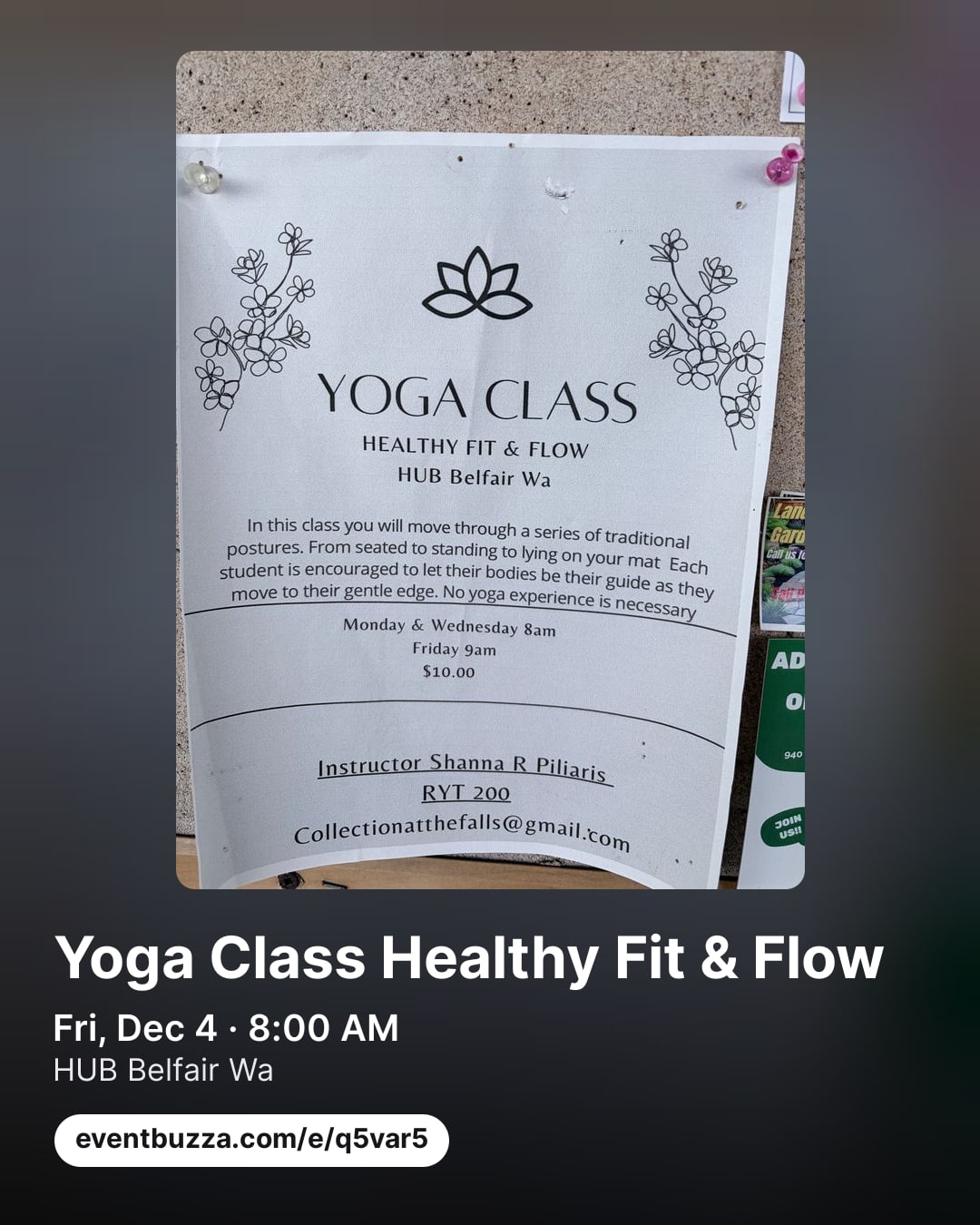 Post picture for YOGA CLASS HEALTHY FIT & FLOW