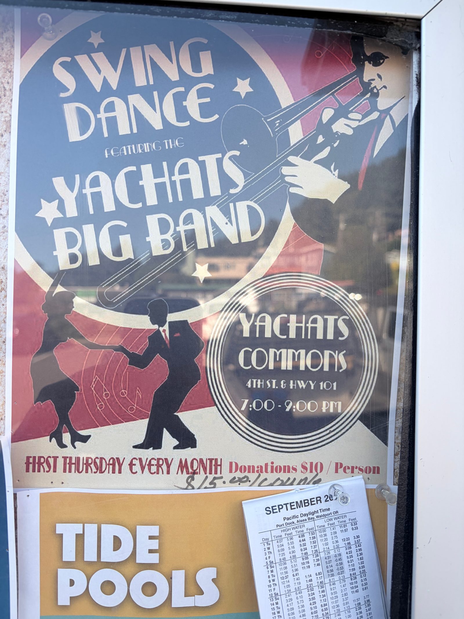 Flyer for SWING DANCE FEATURING THE YACHATS BIG BAND