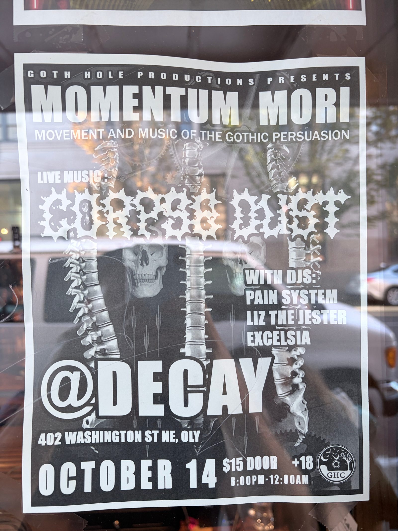Flyer for MOMENTUM MORI