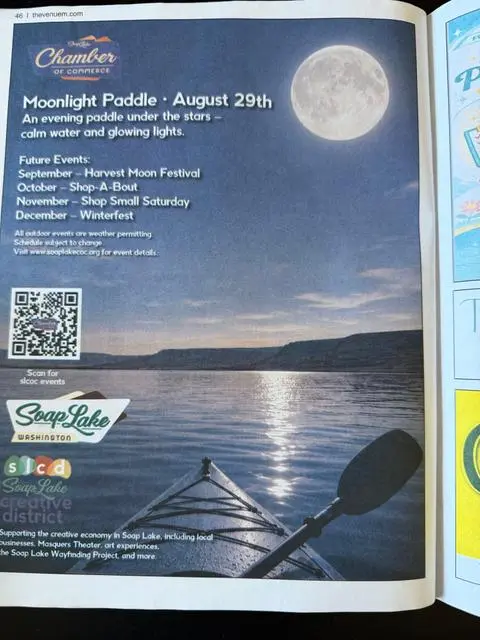 Flyer: Moonlight Paddle • August 29th