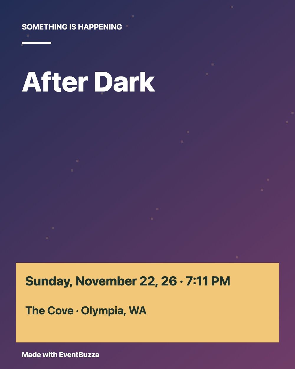 Flyer for After Dark