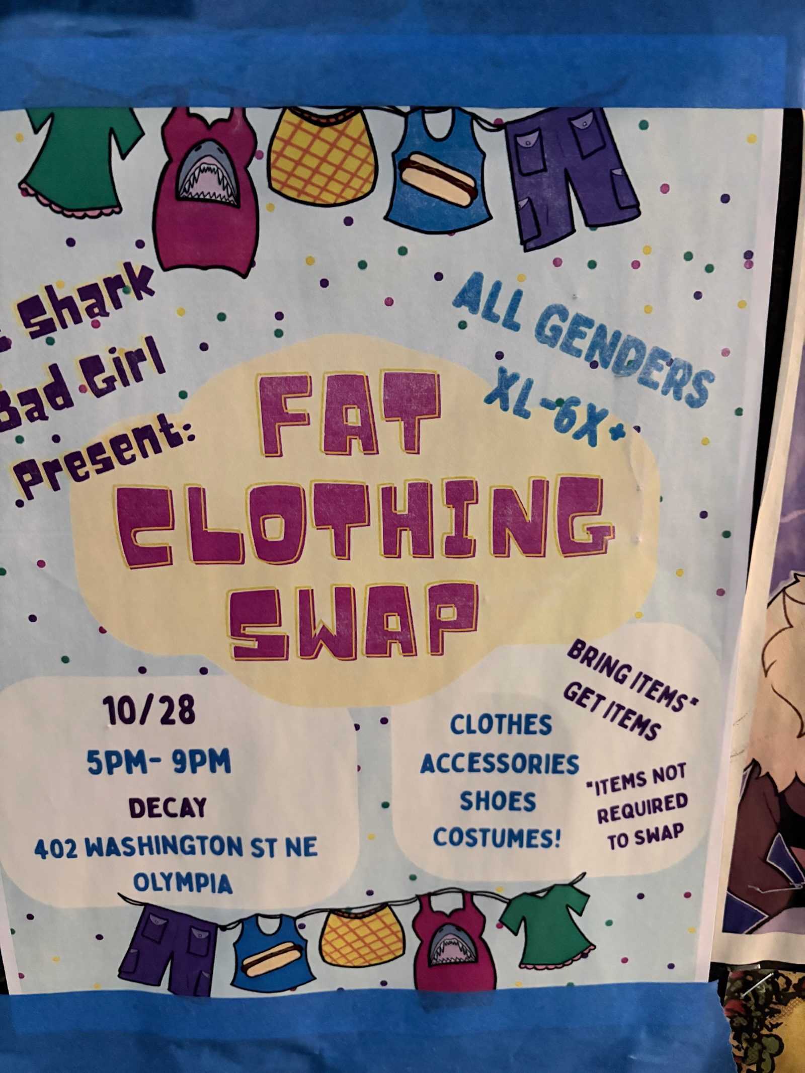 Flyer for FAT CLOTHING SWAP
