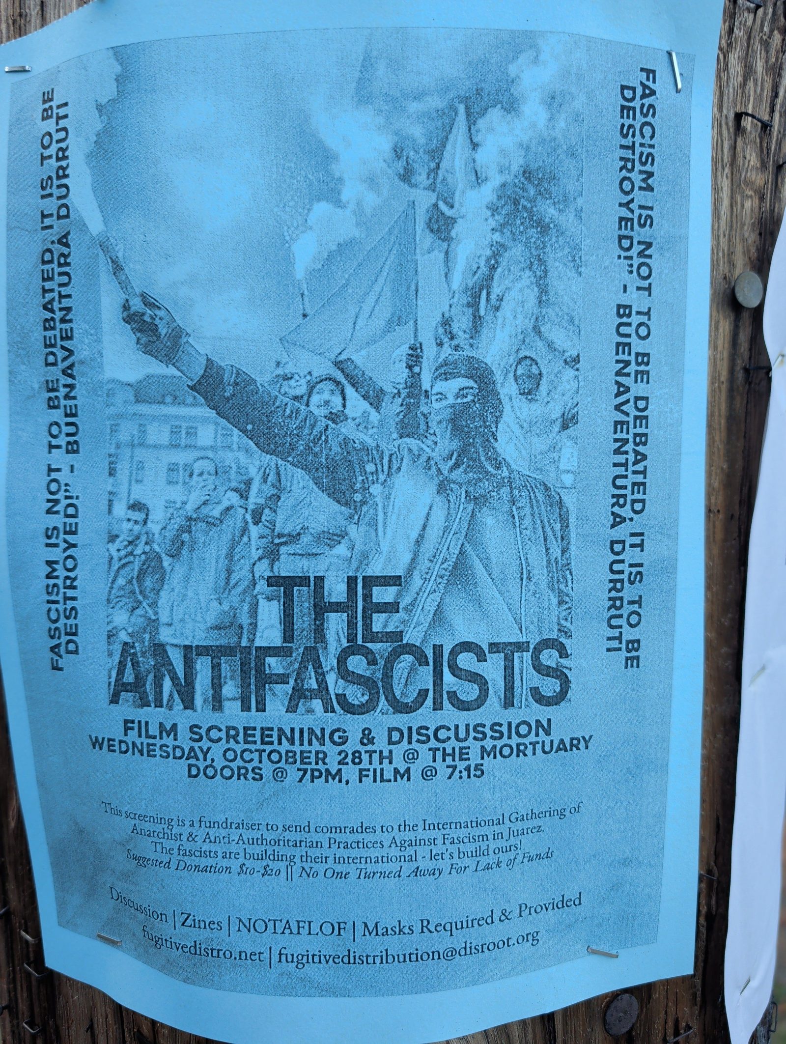 Flyer for THE ANTIFASCISTS
