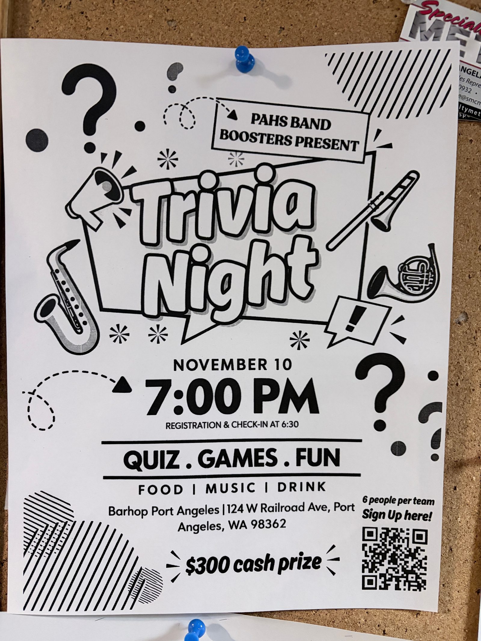 Flyer for Trivia Night