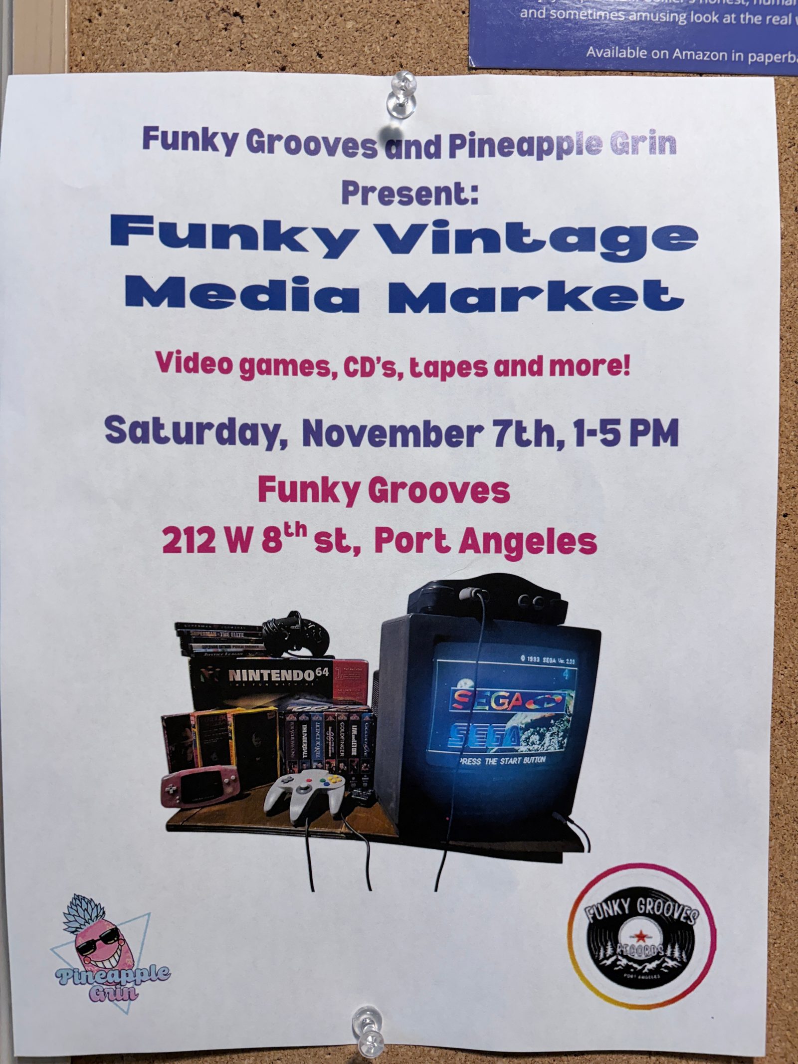 Flyer for Funky Vintage Media Market
