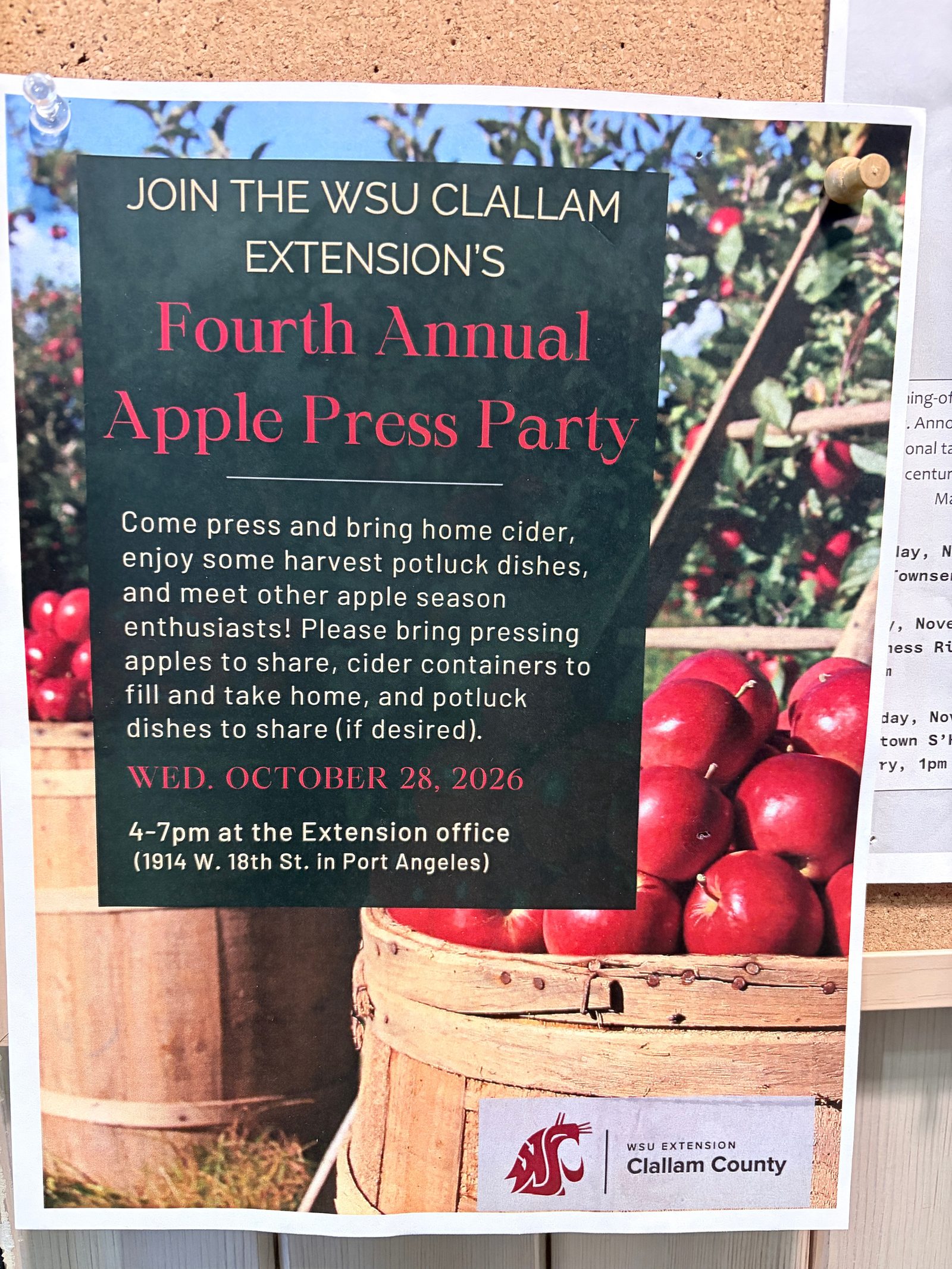 Flyer for Fourth Annual Apple Press Party