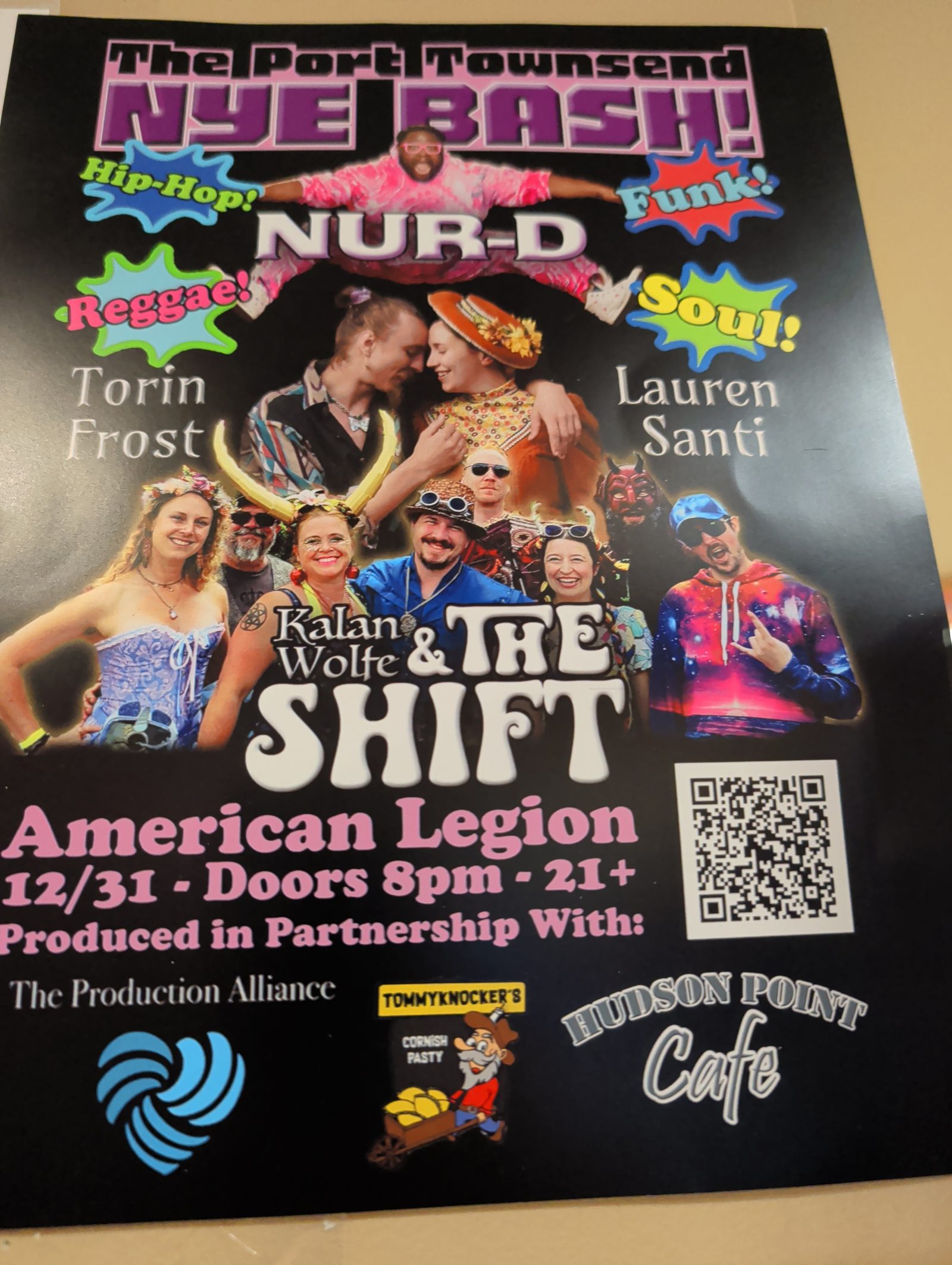 Flyer for The Port Townsend NYE BASH!