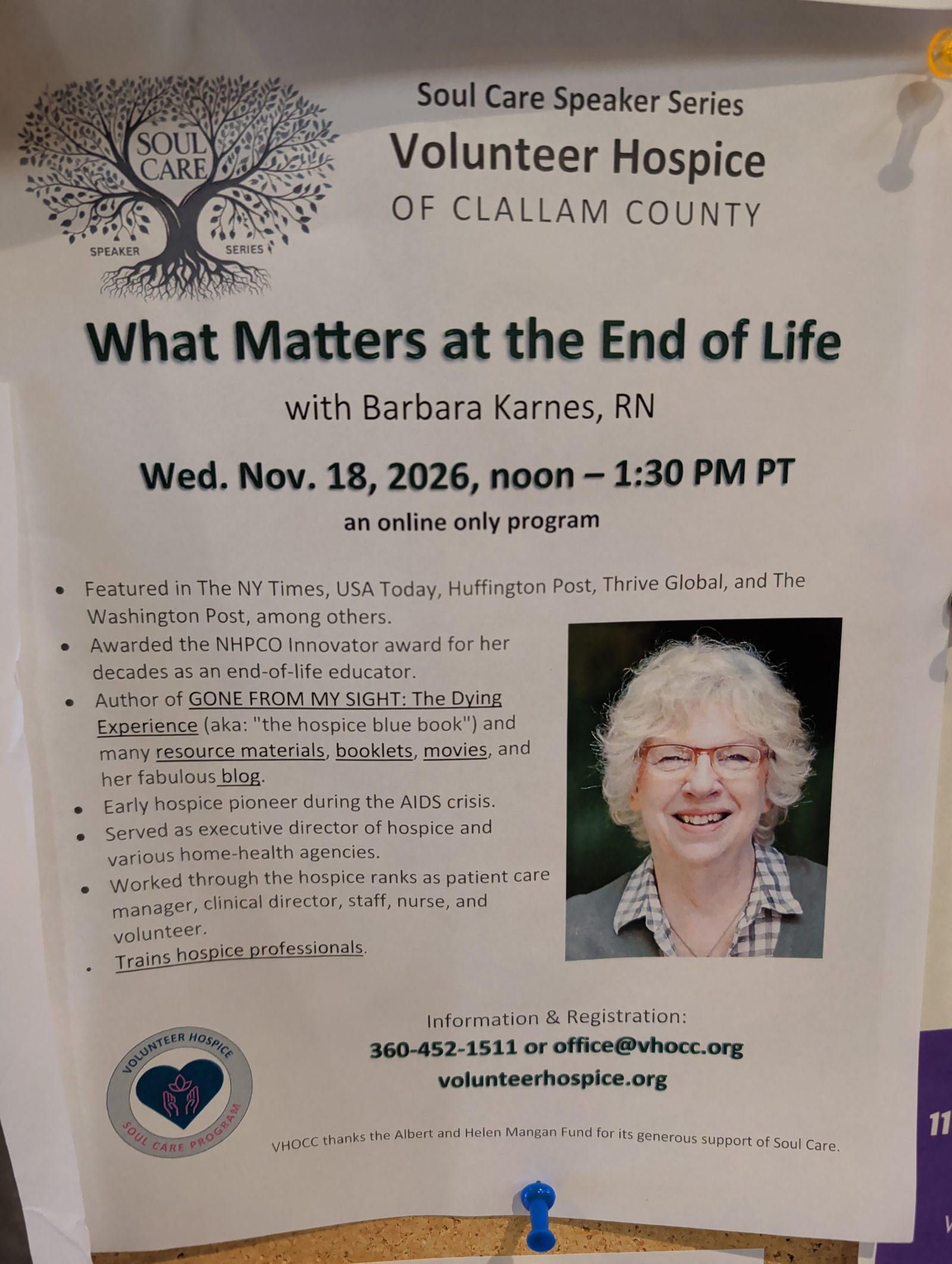 Flyer for What Matters at the End of Life