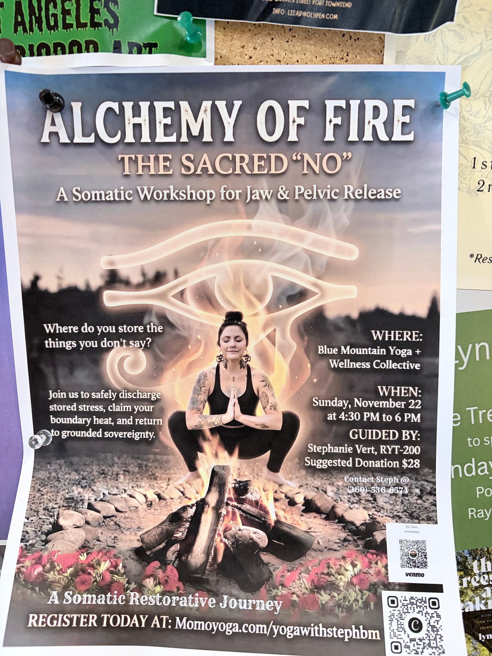 Flyer for ALCHEMY OF FIRE THE SACRED "NO"